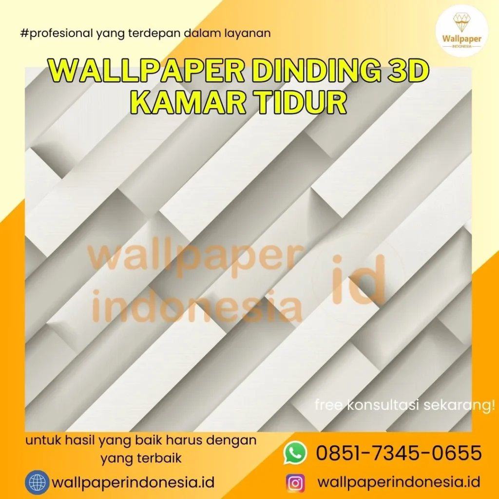 wallpaper dinding 3d kamar tidur