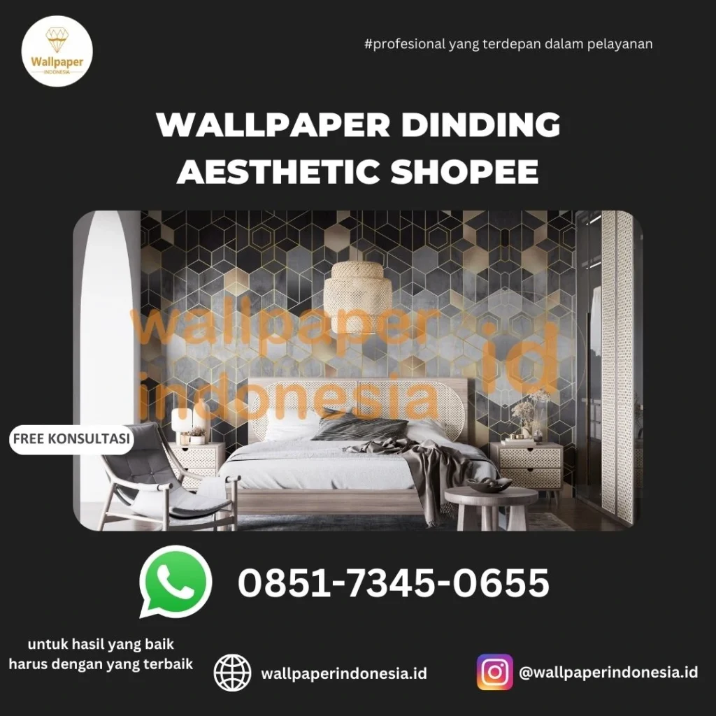Wallpaper Dinding Aesthetic Shopee