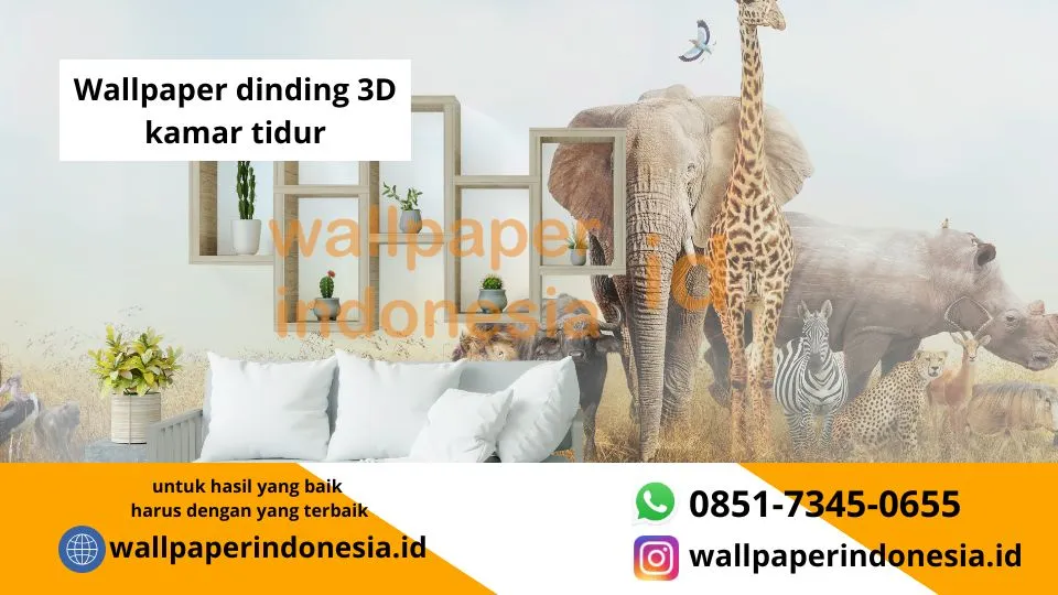 Wallpaper dinding 3D kamar tidur