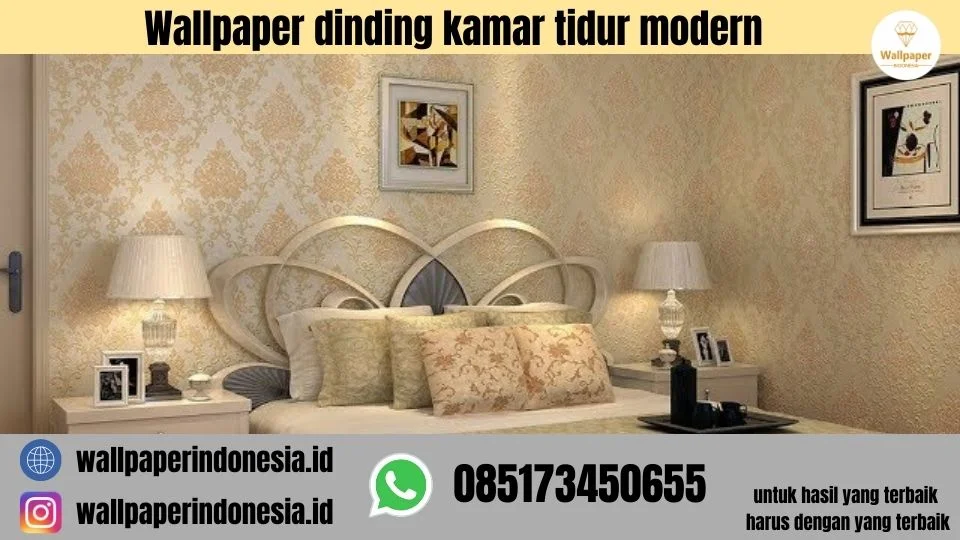 Wallpaper dinding kamar tidur modern