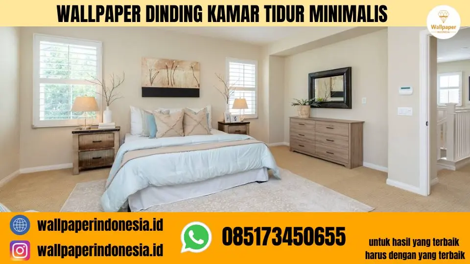 Wallpaper dinding kamar tidur minimalis