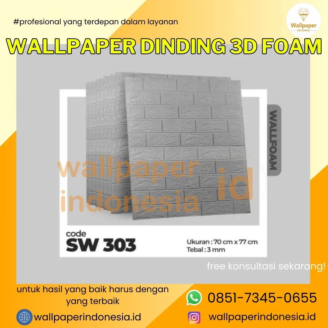 wallpaper dinding 3d foam