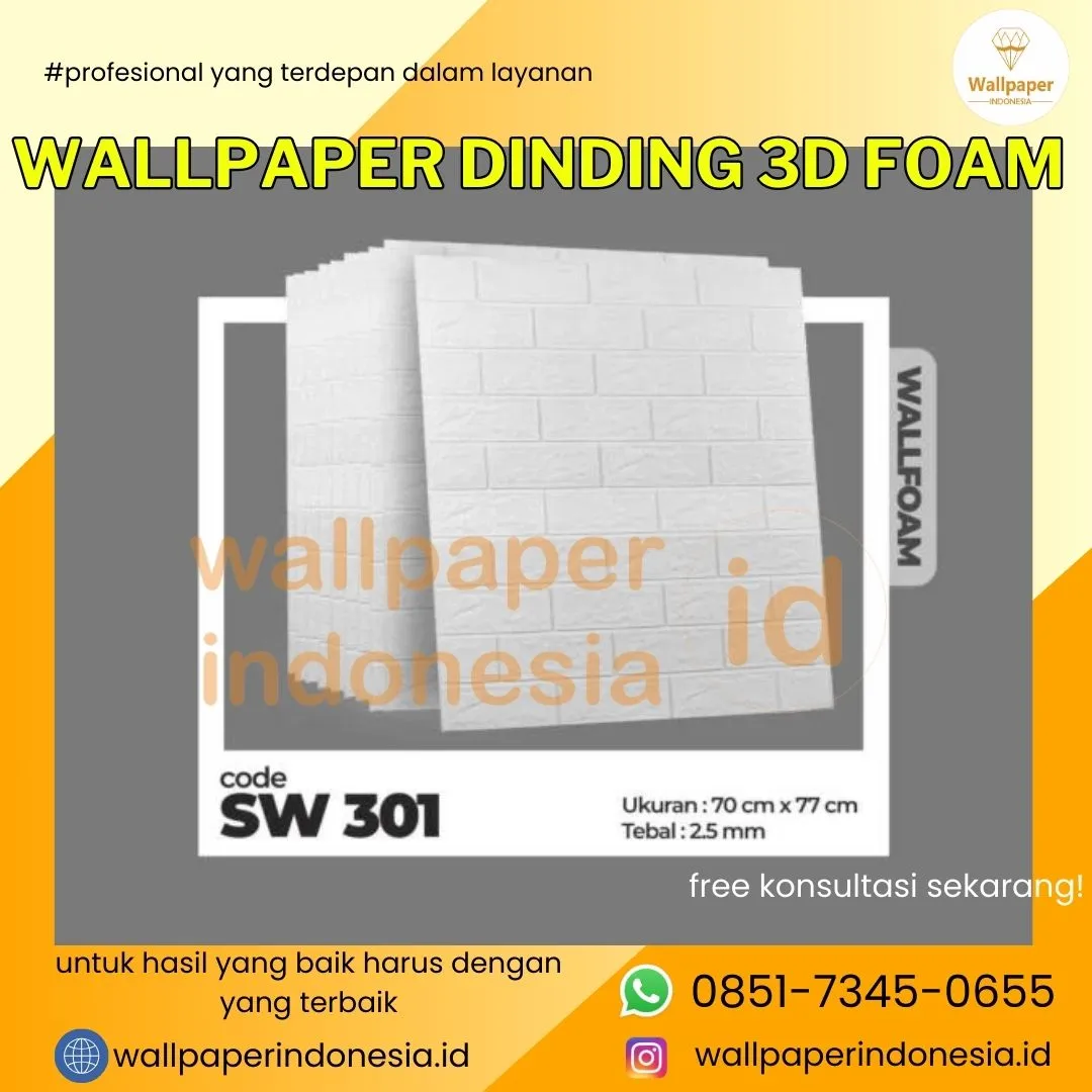 wallpaper dinding 3d foam