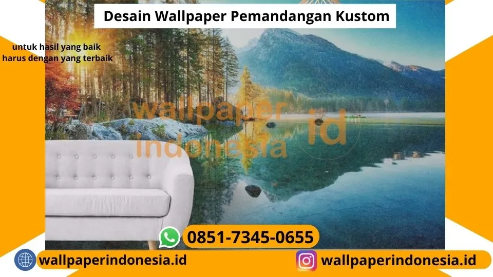 Desain wallpaper pemandangan kustom