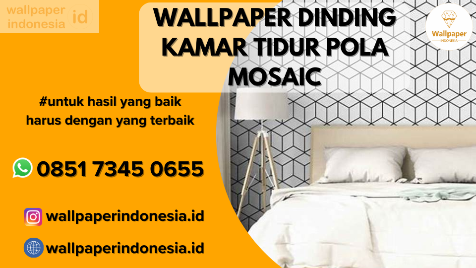 Wallpaper-dinding-kamar-tidur-pola-mosaic