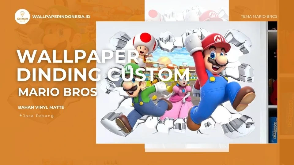 wallpaper dinding custom mario bros