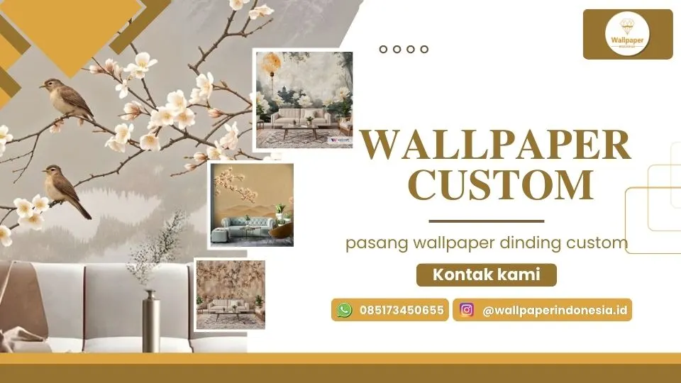 pasang wallpaper dinding custom