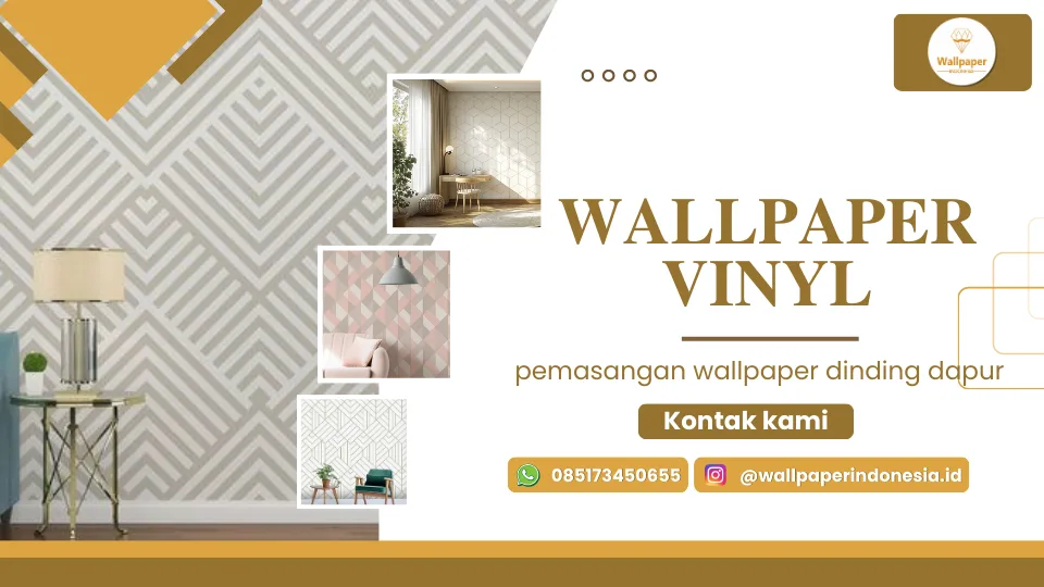 pemasangan wallpaper dinding dapur
