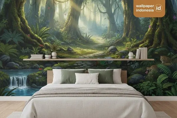 desain wallpaper custom penginapan