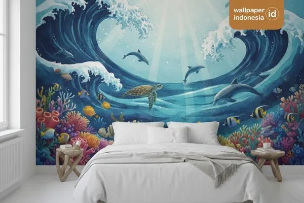 desain wallpaper custom penginapan