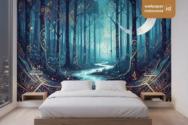 desain wallpaper custom penginapan