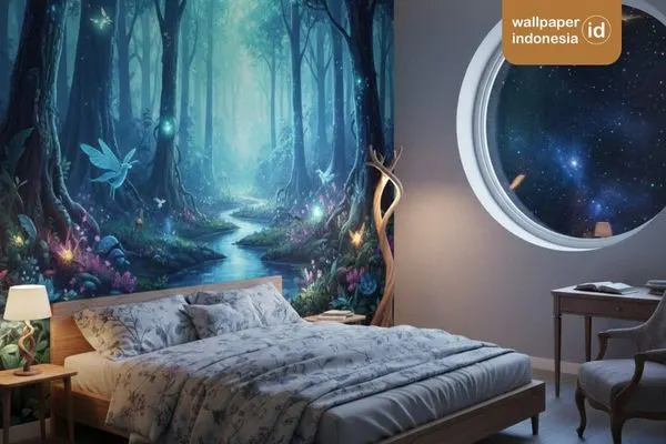 desain wallpaper custom penginapan