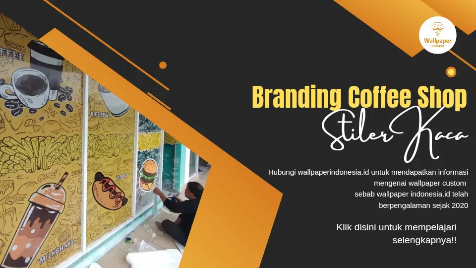 Stiker kaca branding coffe