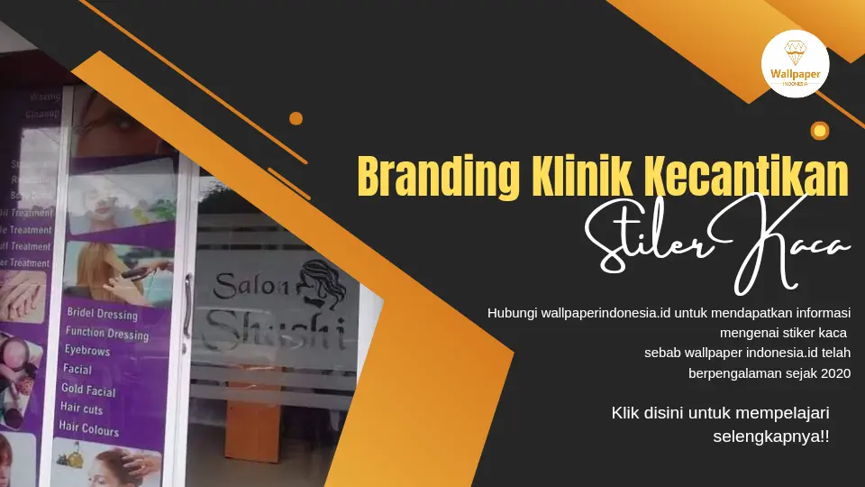 Stiker kaca branding klinik kecantikan