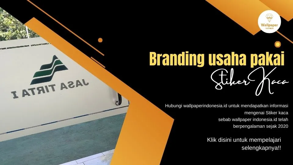 Branding usaha pakai stiker kaca