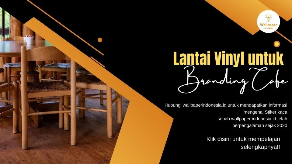 lantai vinyl untuk branding cafe