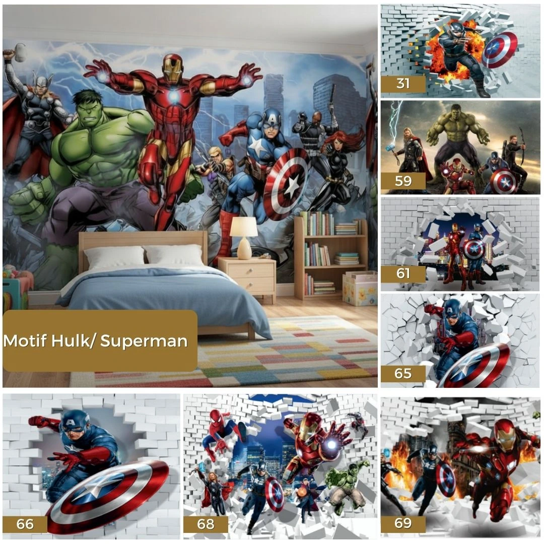 Motif Hulk Superman