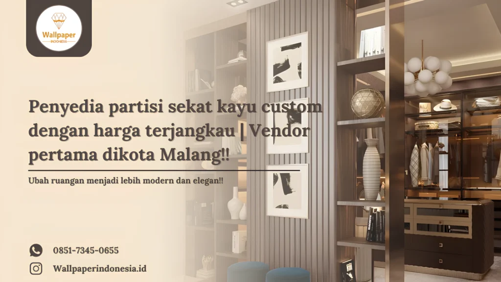 Partisi sekat kayu