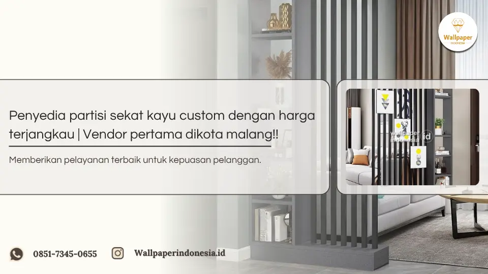 Penyedia partisi kayu custom