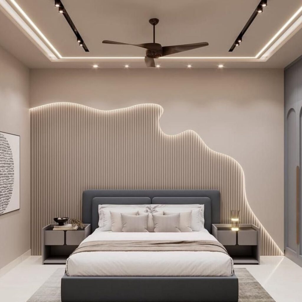 Backdrop kamar tidur minimalis satu