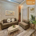 Motif wallpaper ruang gambar atas