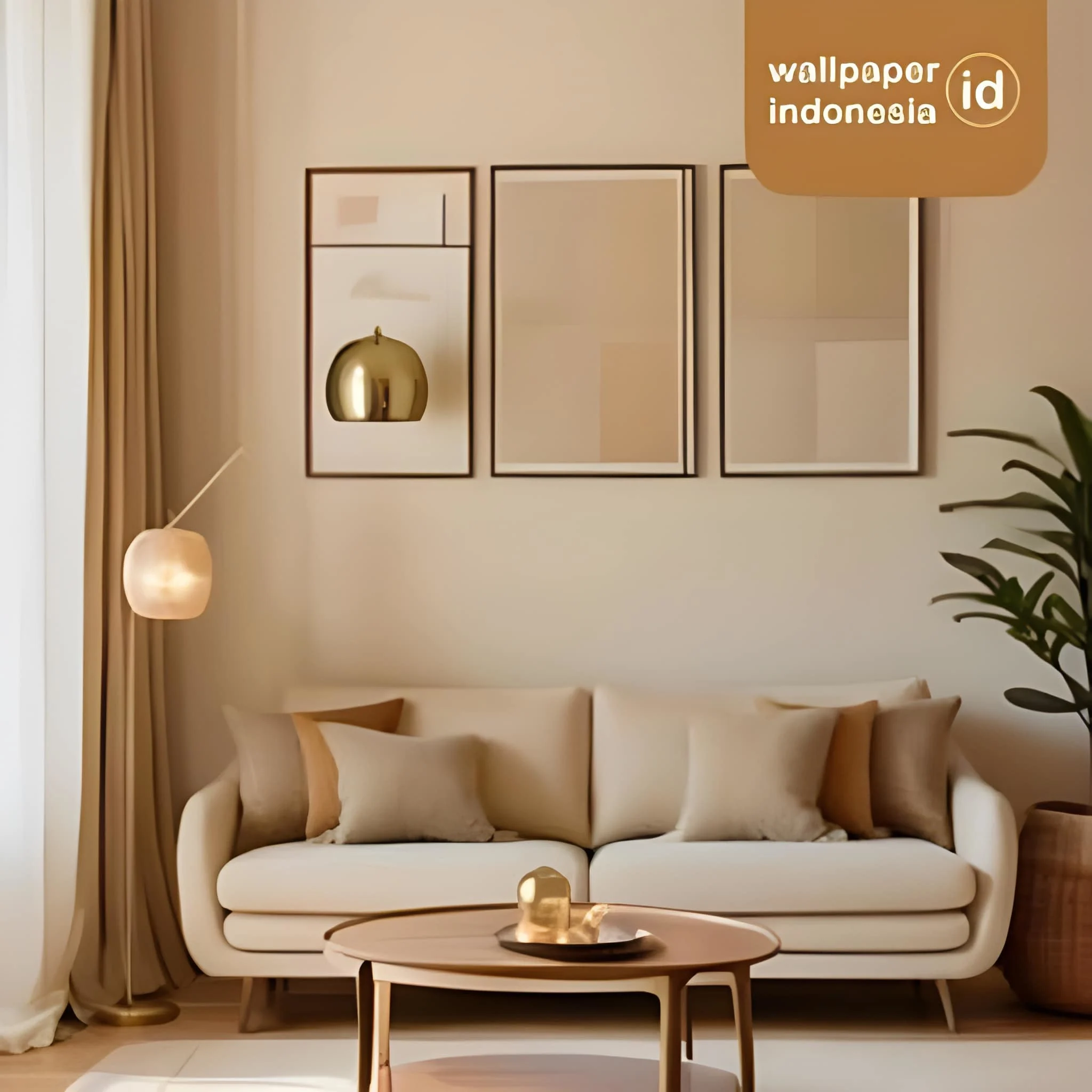 Ide wallpaper pastel ruang tamu