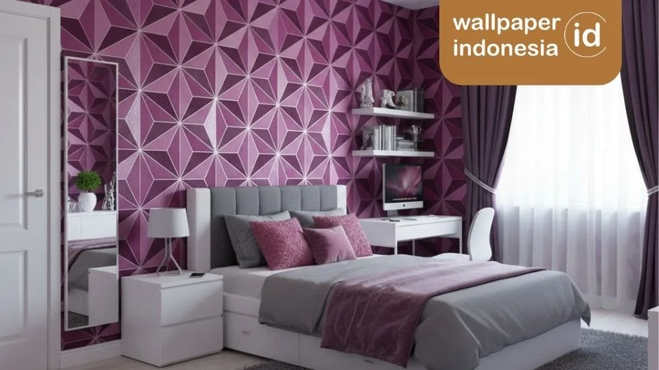 motif wallpaper vinyl kamar remaja