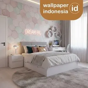 motif wallpaper vinyl kamar remaja