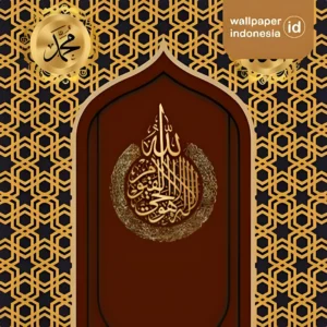 Wallpaper custom mihrab ruang ibadah