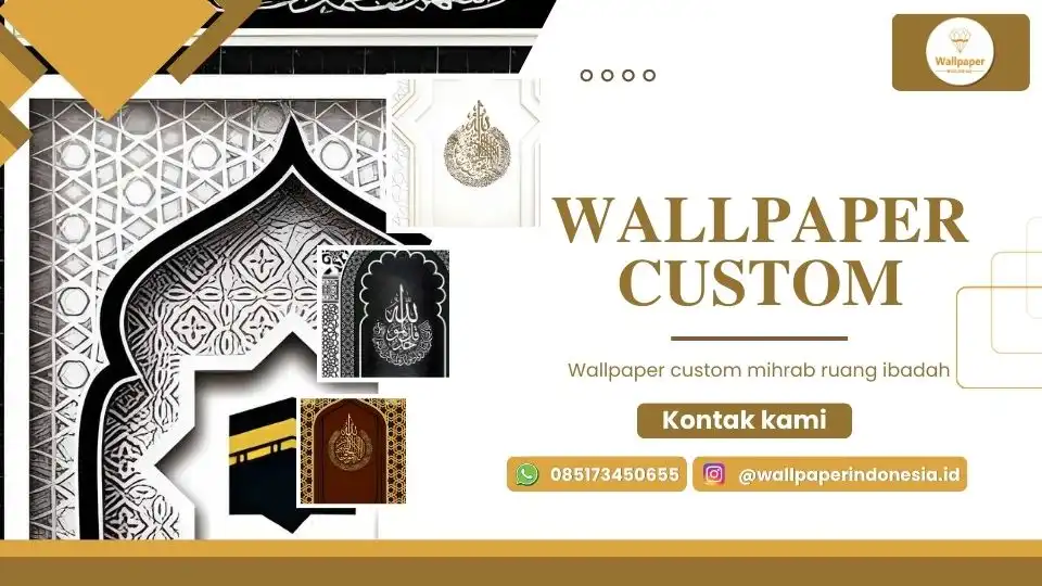 Wallpaper custom mihrab ruang ibadah