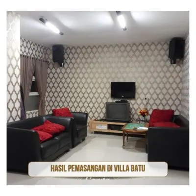 hasil pemasangan di villa batu