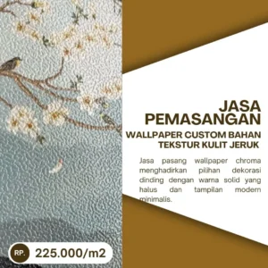jasa pasang wallpaper custom tekstur jeruk